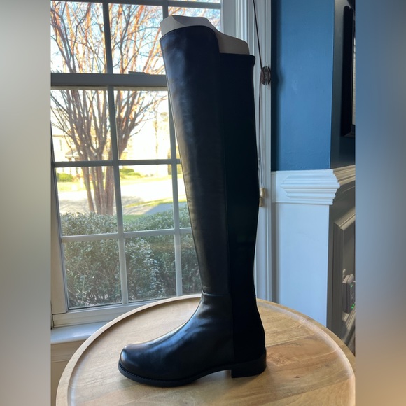 *New Stuart Weitzman the 5050 Boot / Black Leather Black Over-the-Knee Sz 8.5 - Picture 11 of 16